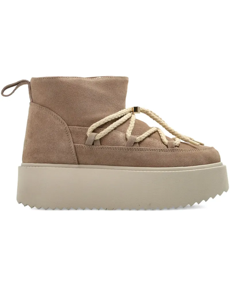 INUIKII Schnürstiefel mit Plateau - Nude Nude