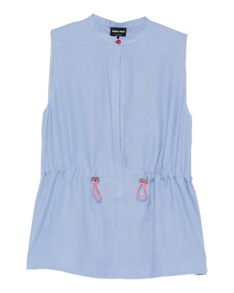 Giorgio Armani drawstring top - Blau Blau