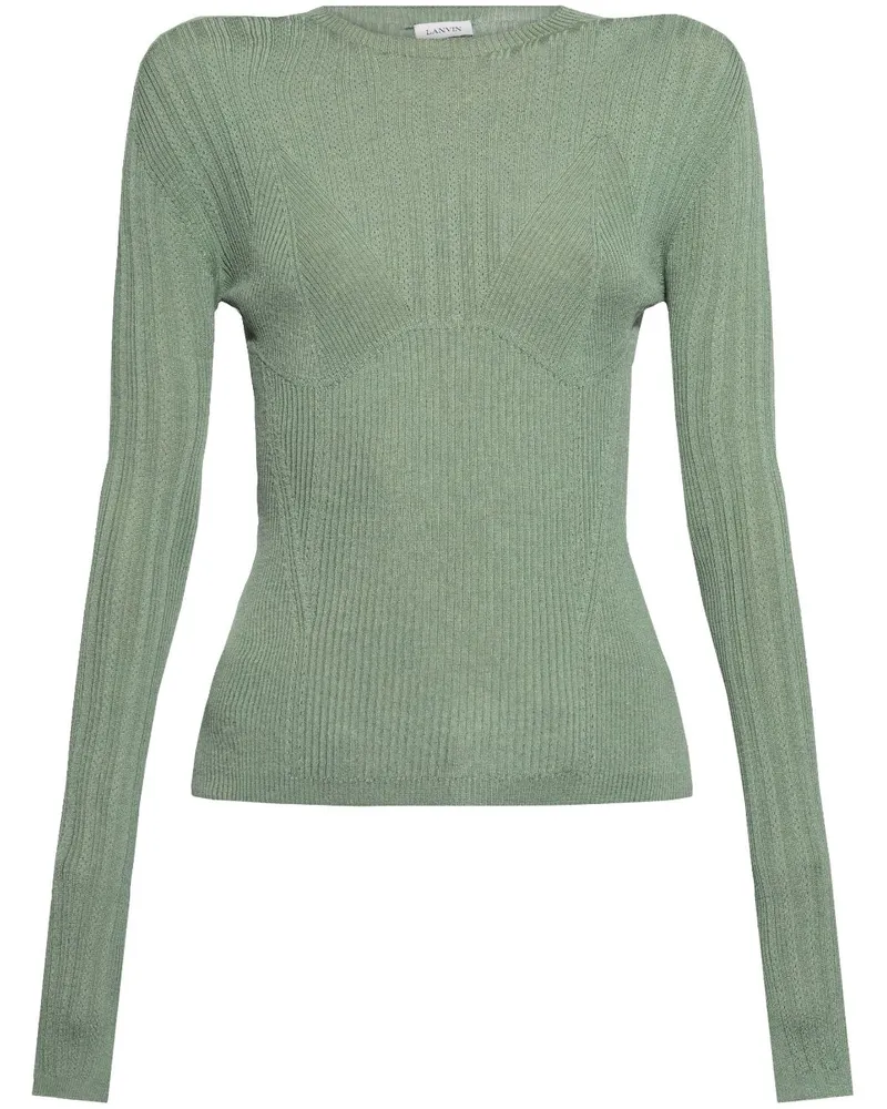 Lanvin Geripptes Top - Grün Grün