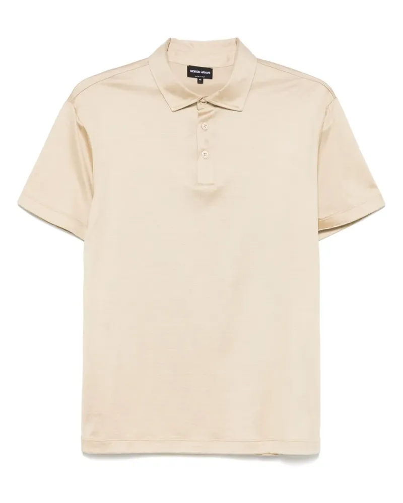 Giorgio Armani Kurzärmeliges Poloshirt - Nude Nude