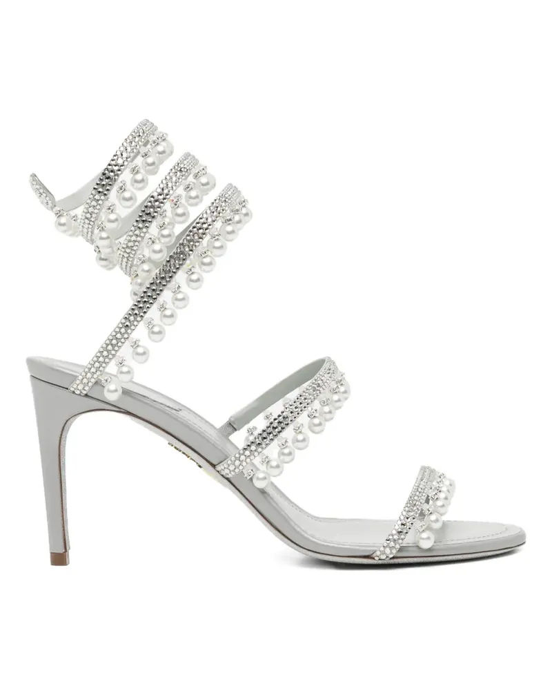 René Caovilla Cleo Sandalen 80mm - Grau Grau
