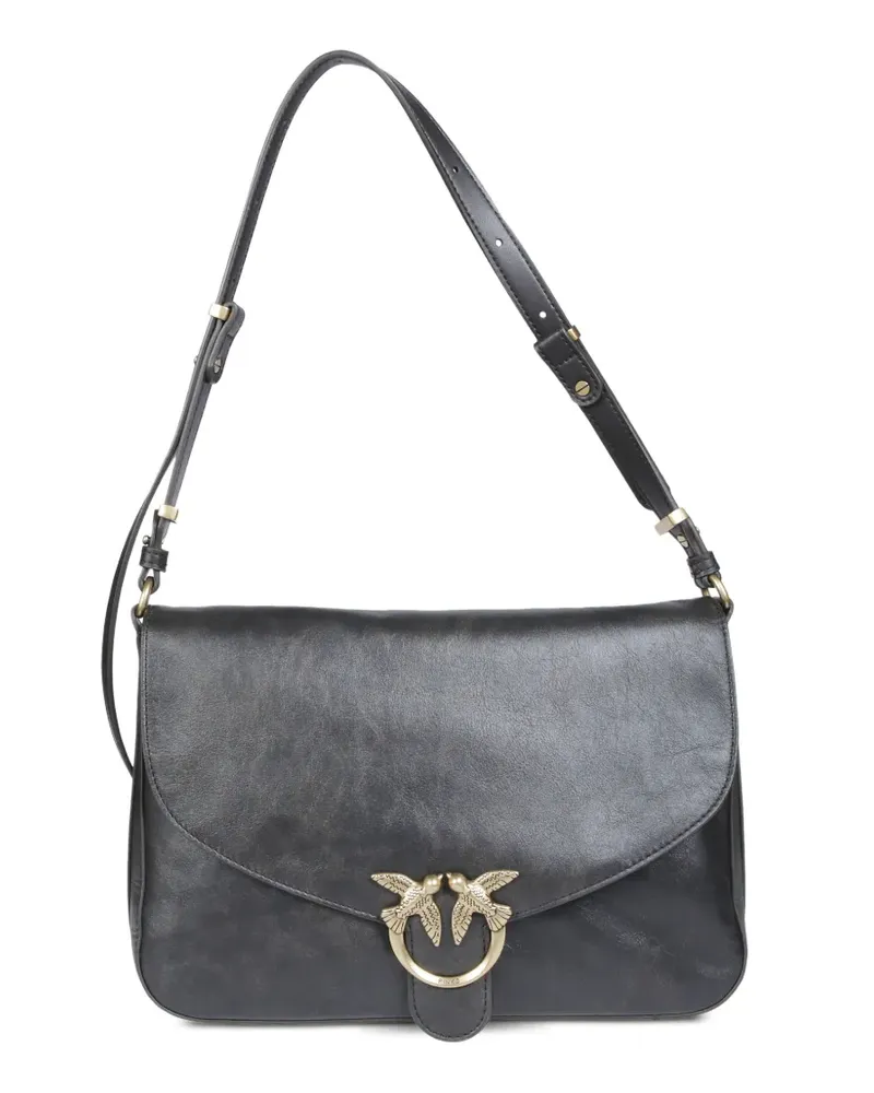 Pinko Love Birds Schultertasche - Schwarz Schwarz