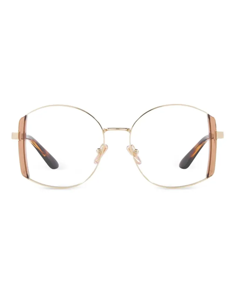 Vogue Brille mit geometrischem Gestell - Gold Gold