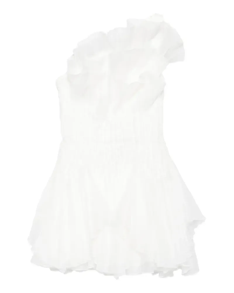 Aje. ruffled one-shoulder dress - Nude Nude