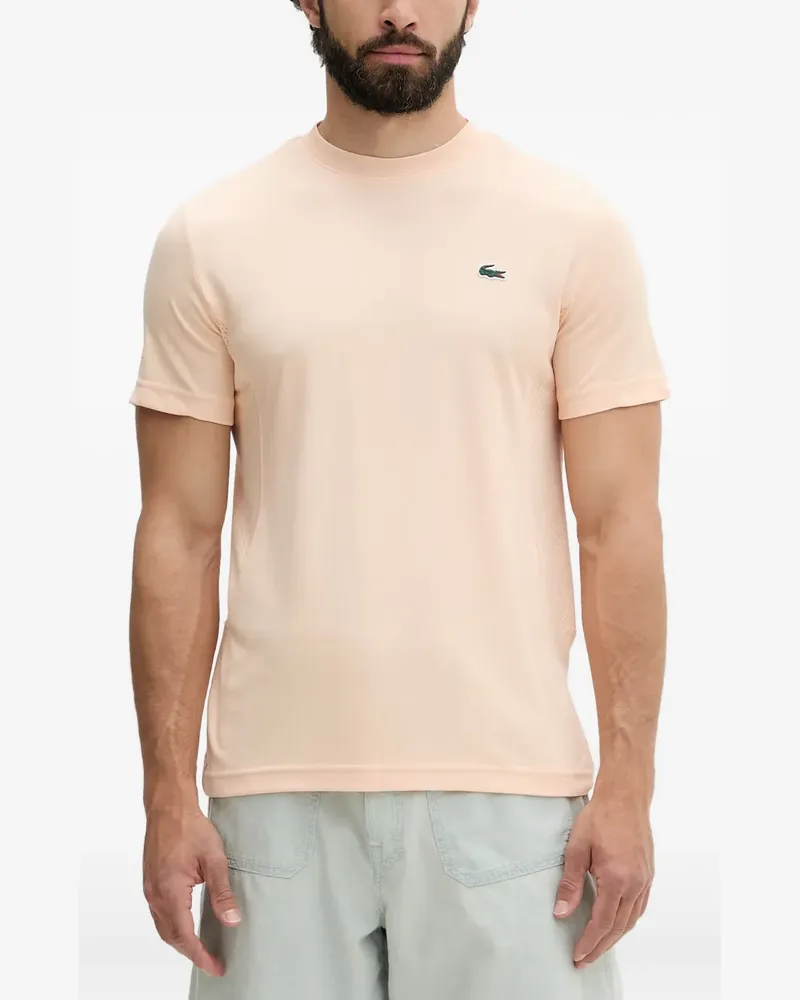 Lacoste x Novak Djokovic logo-patch T-shirt - Rosa Rosa