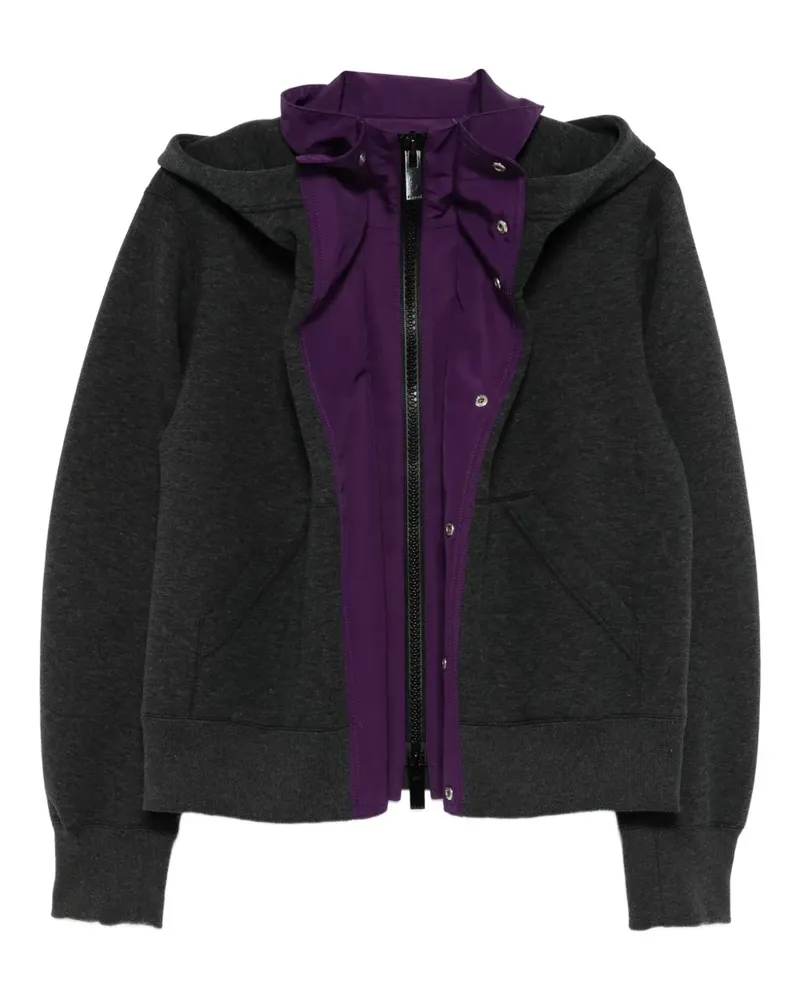 Sacai Jacke im Layering-Look - Violett Violett