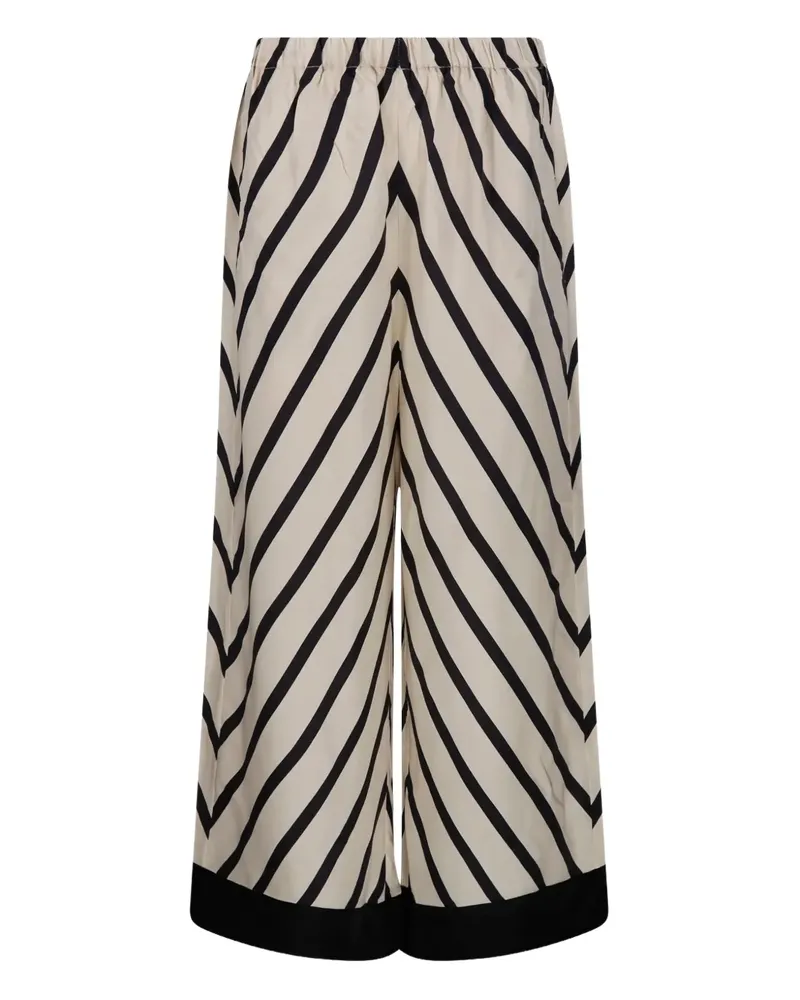 By Malene Birger Gestreifte Wide-Leg-Hose - Nude Nude