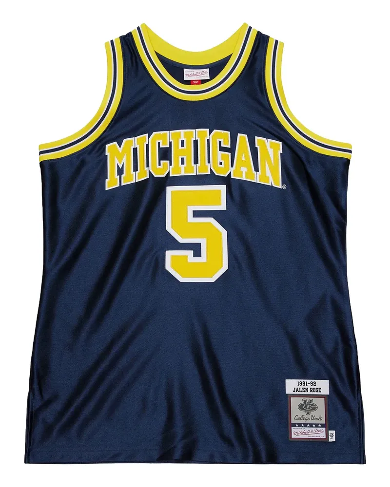 Mitchell & Ness NCAA Michigan 1991 Jalen Rose Tanktop - Blau Blau