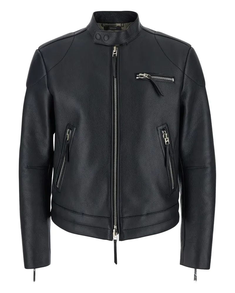 Tom Ford zipped leather jacket - Schwarz Schwarz