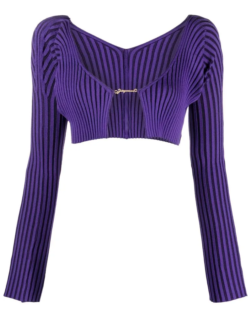 Jacquemus La Maille Pralu Cropped-Cardigan - Violett Violett