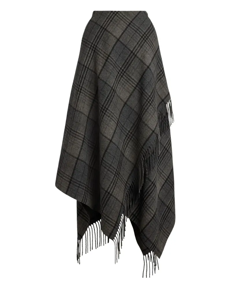 Ralph Lauren asymmetric fringe-detail skirt - Grau Grau