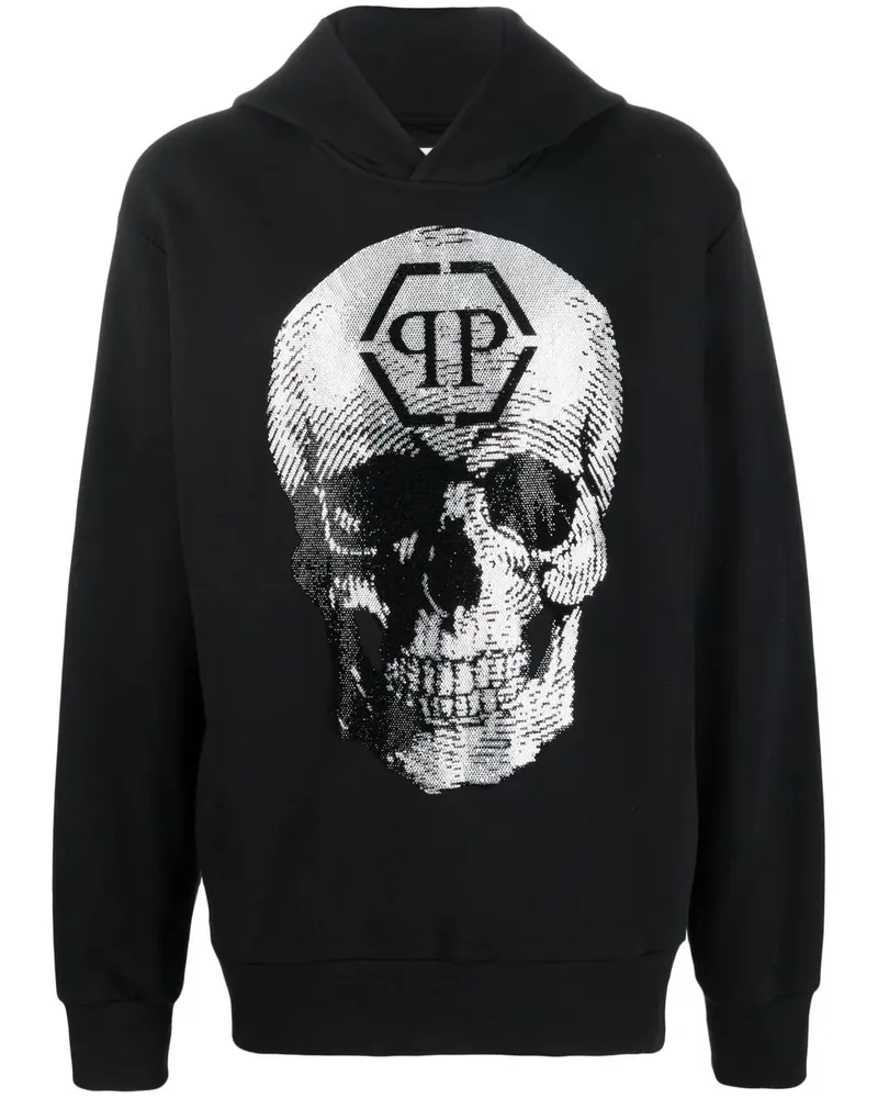 Philipp Plein Hoodie mit Totenkopf-Print - Schwarz Schwarz