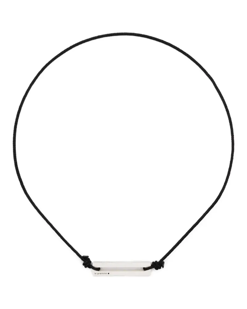 Le Gramme lacquered cord bracelet - Silber Silber