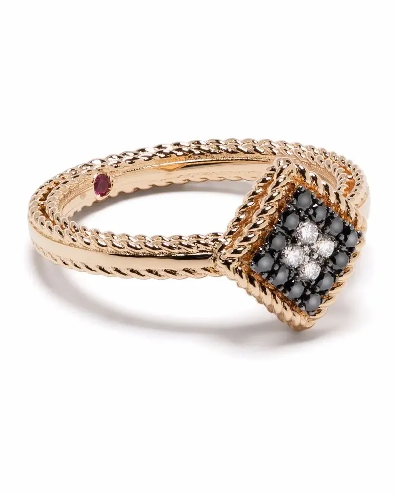 Roberto Coin 18kt Palazzo Ducale Rotgoldring mit Diamanten - Rosa Rosa