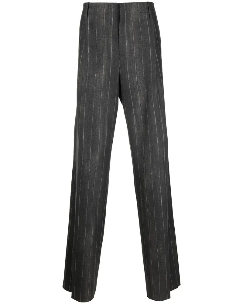 Versace Gestreifte Hose - Grau Grau