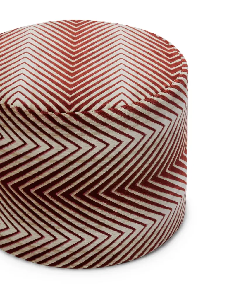 Missoni Home Ziggy Hocker mit Zickzackmuster (40cm x 30cm) - Rot Rot
