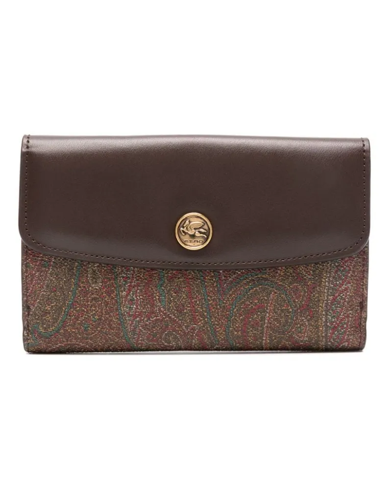 Etro Portemonnaie mit Paisley-Print - Braun Braun