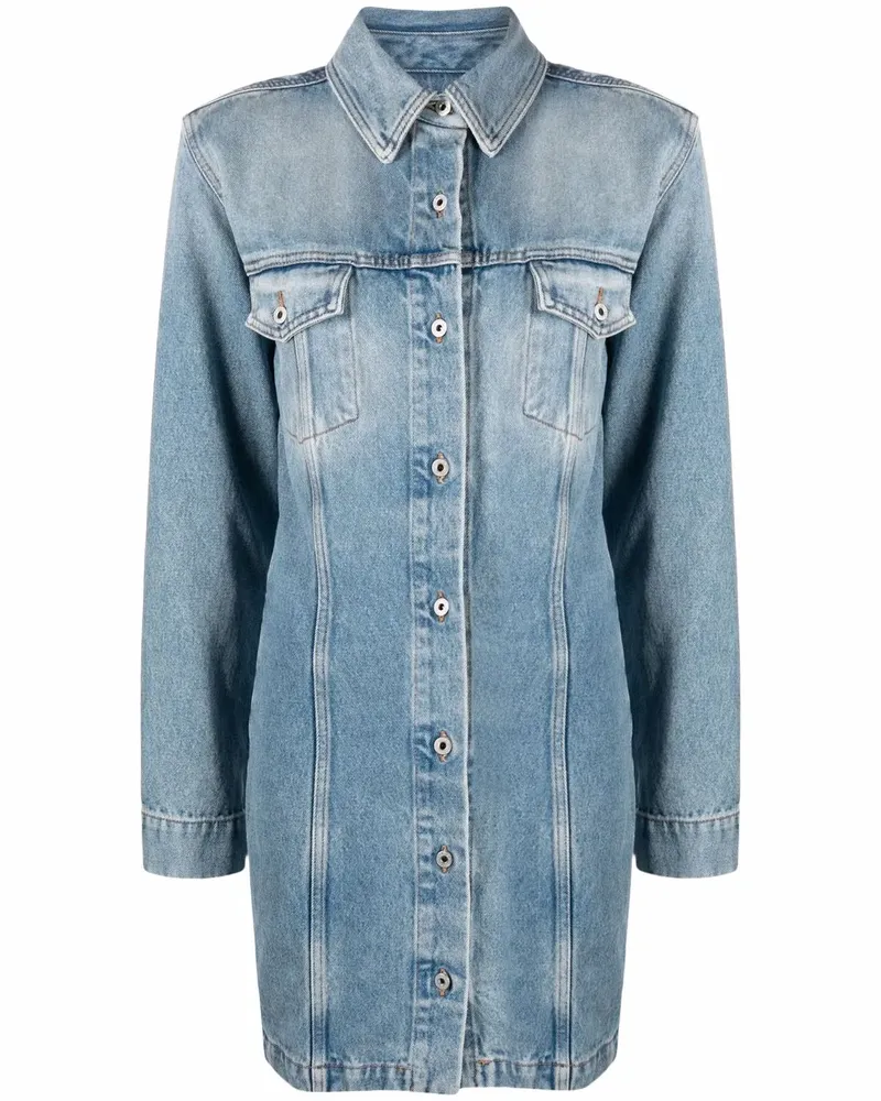 OFF-WHITE Hemdkleid mit langen Ärmeln - Blau Blau