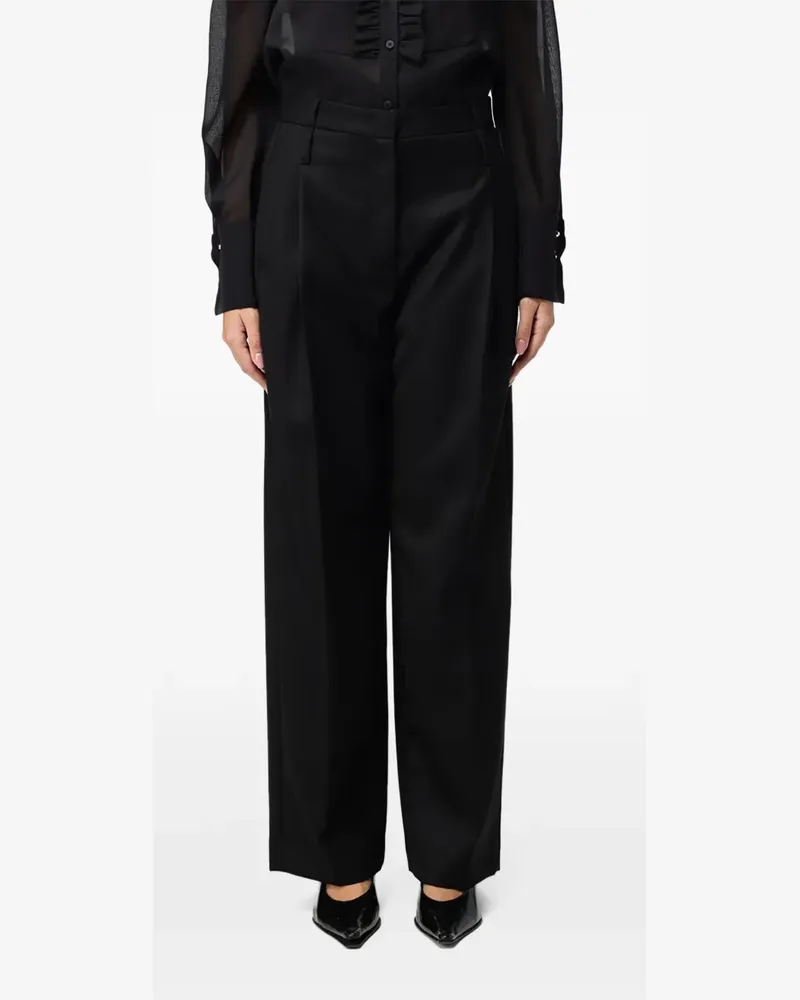 TELA pleat-detail tailored trousers - Schwarz Schwarz