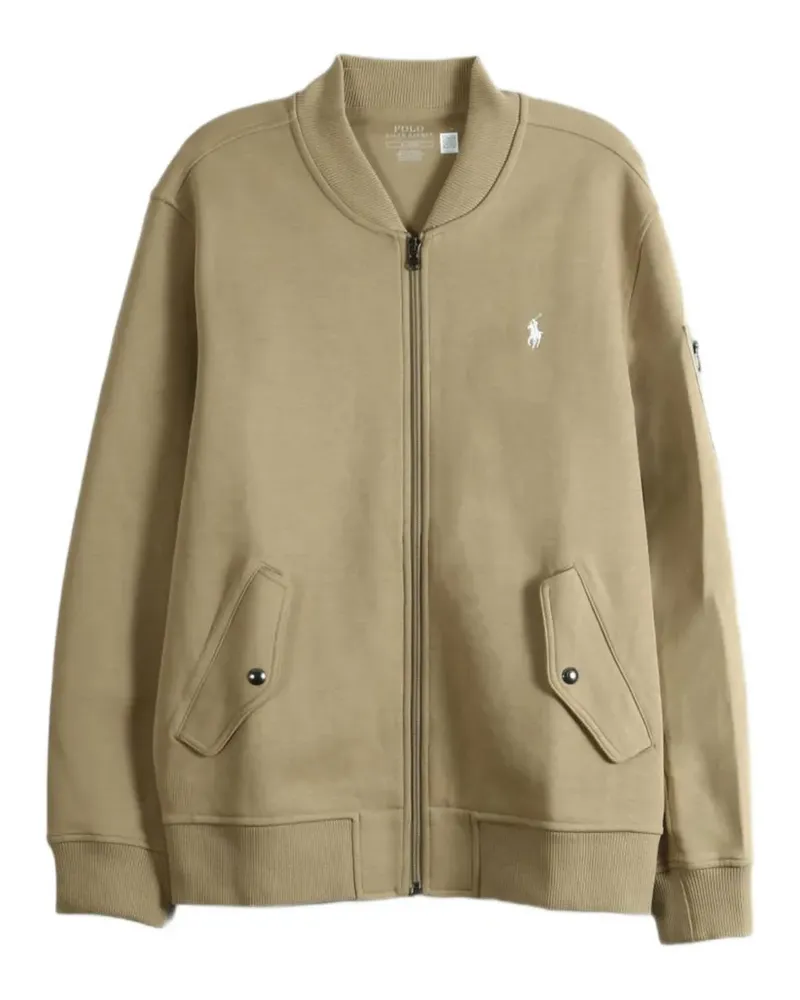 Ralph Lauren logo-embroidered bomber jacket - Nude Nude