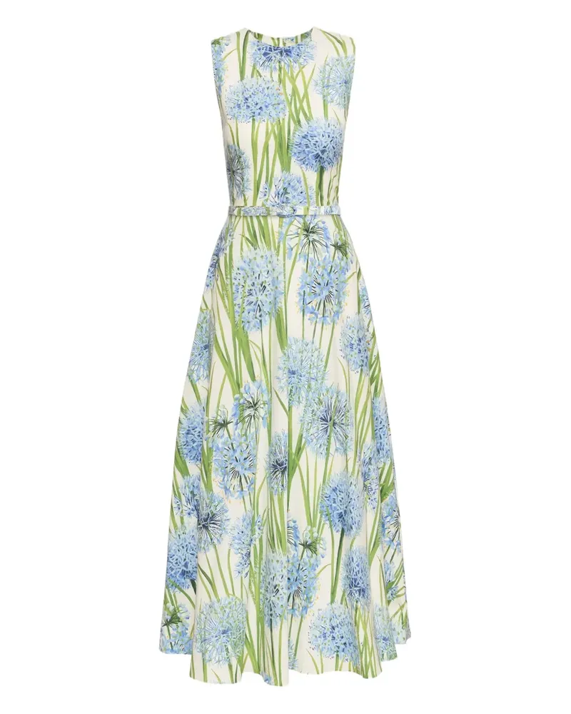 Oscar de la Renta Allium Popeline-Kleid - Grün Grün