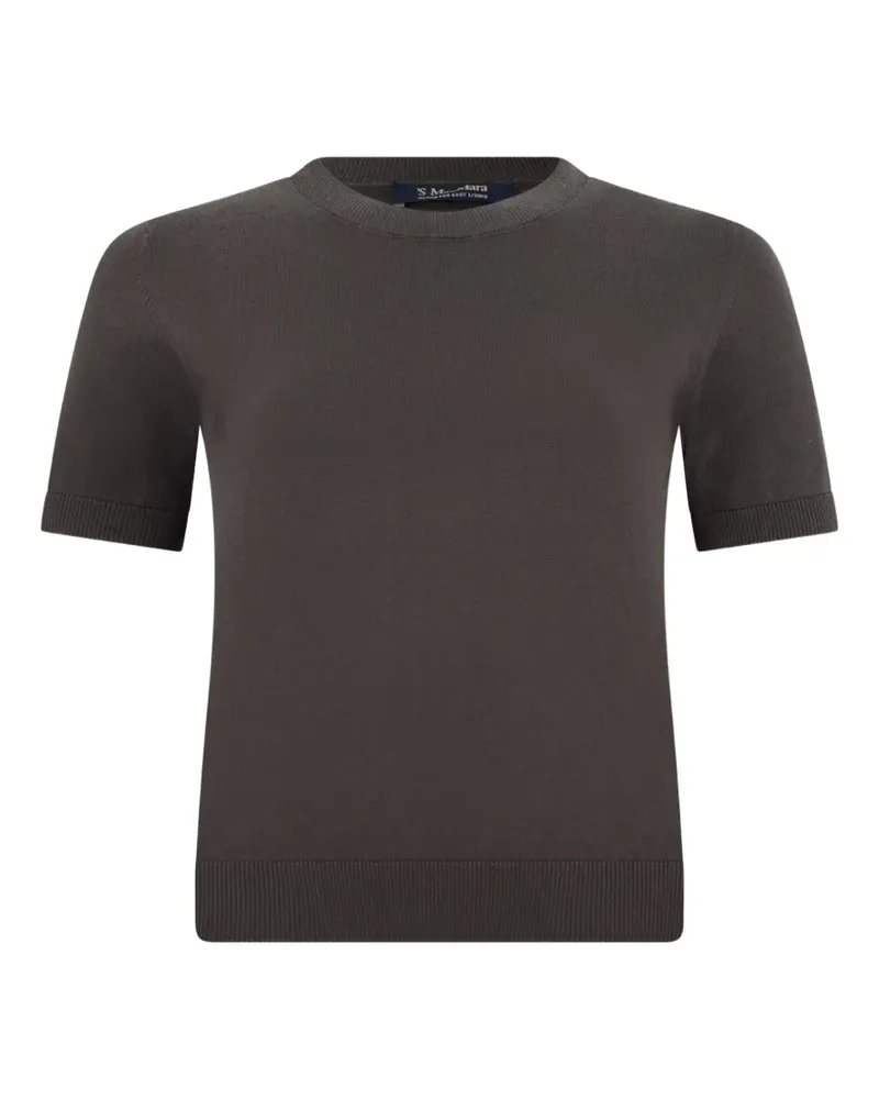 Max Mara Max Mara Gestricktes T-Shirt - Grau Grau