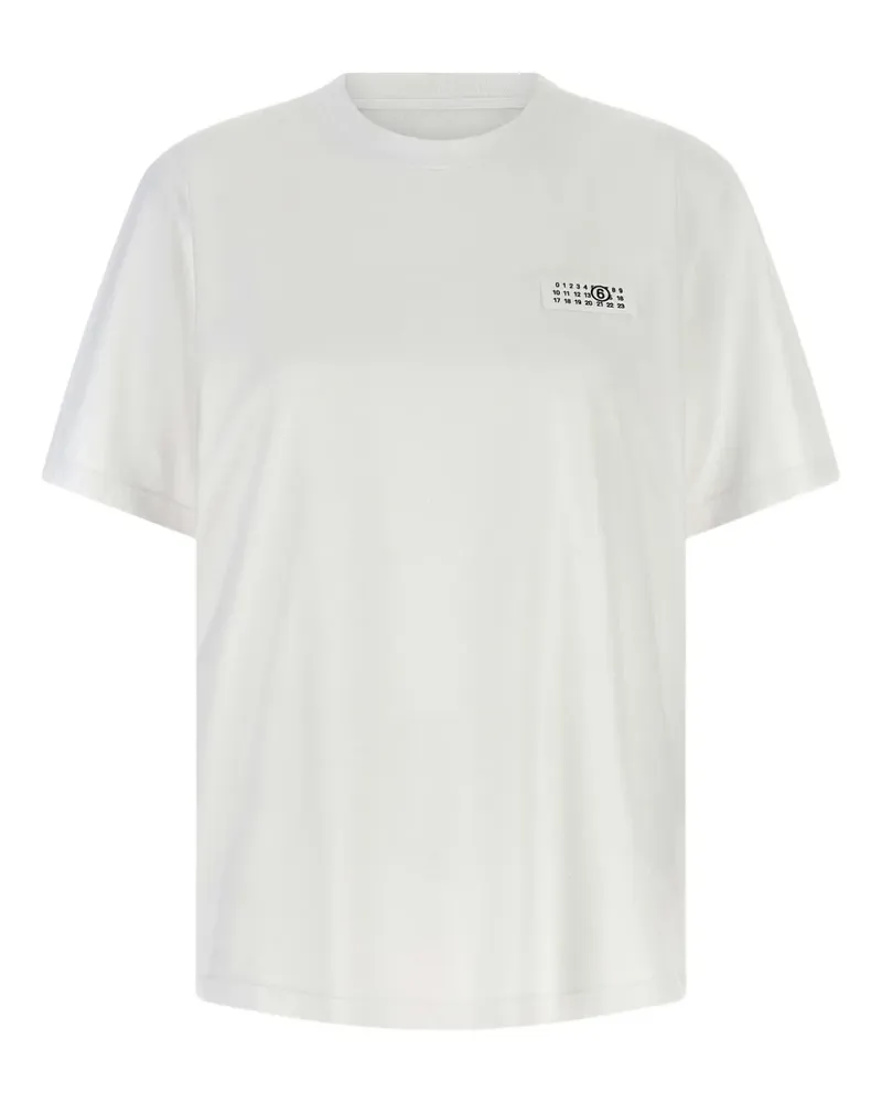 Maison Margiela T-Shirt mit Logo-Detail - Weiß Weiß