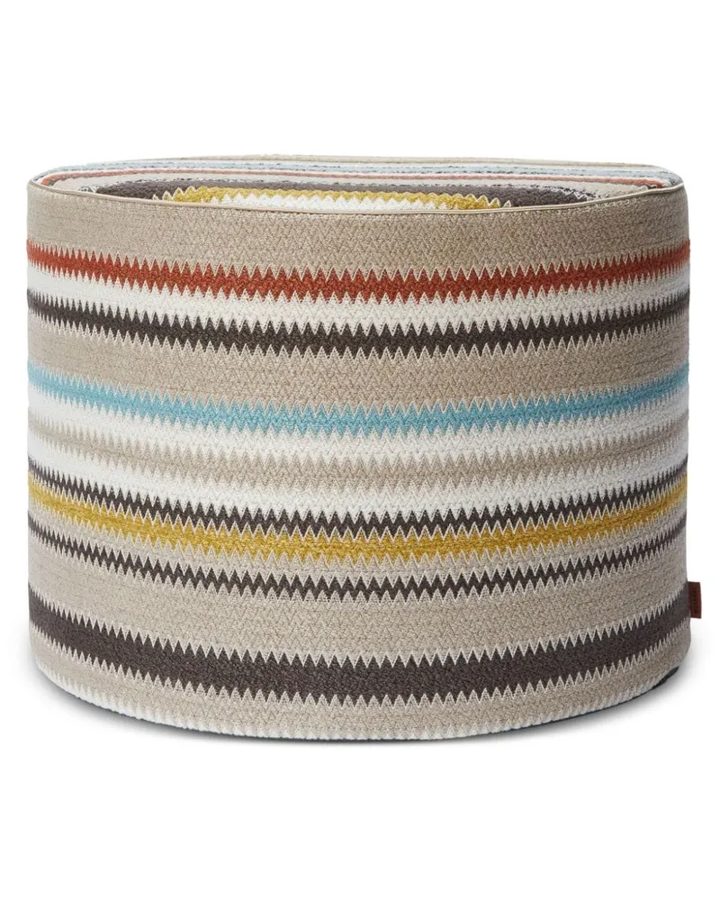 Missoni Home Blurred Zickzack-Hocker (40cm x 30cm) - Nude Nude