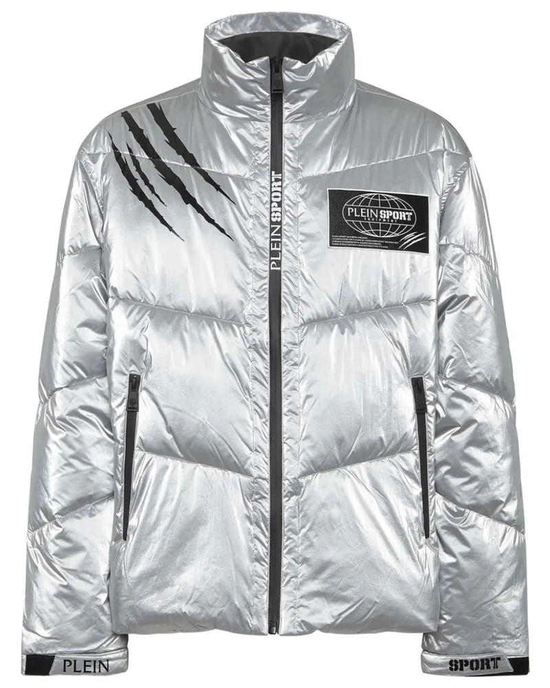 Philipp Plein Wattierte Jacke mit Print - Silber Silber