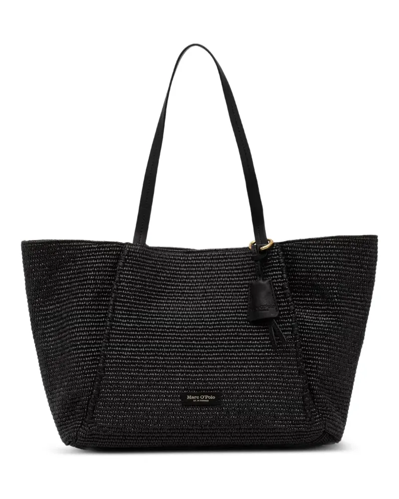 Marc O'Polo Großer Shopper mit Webmuster - Schwarz Schwarz