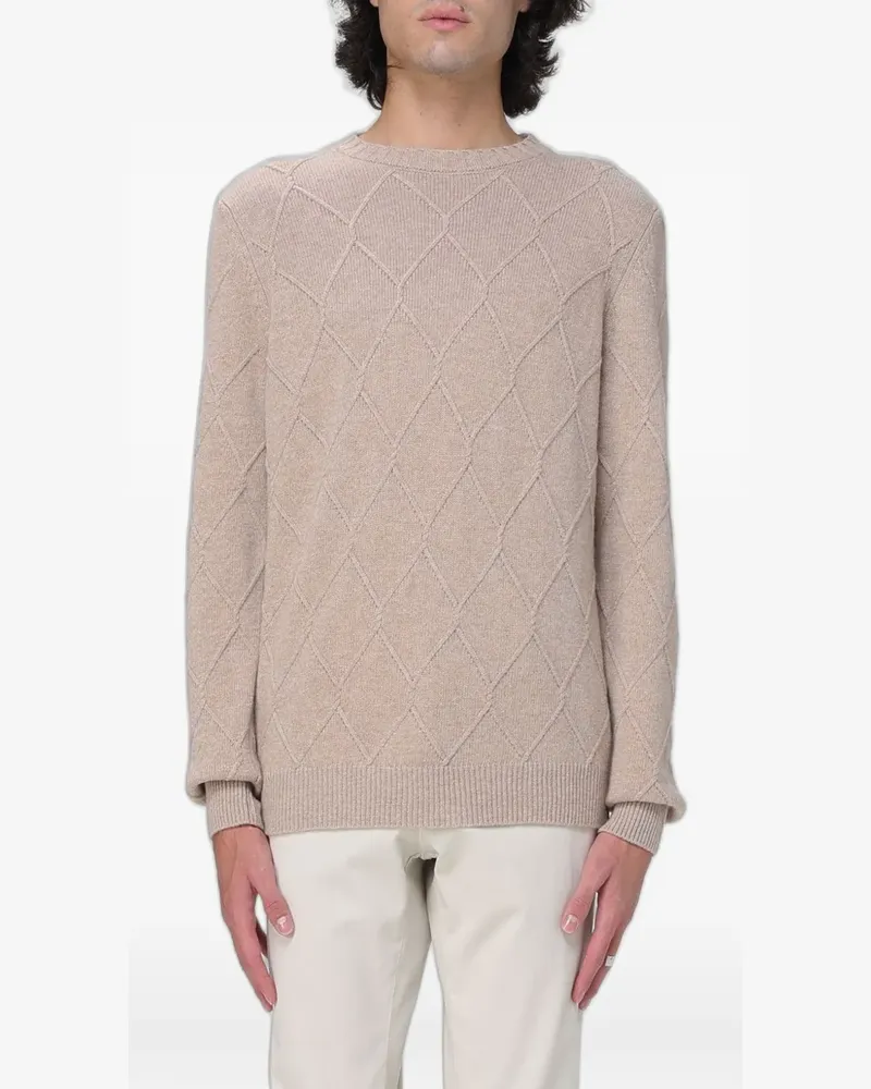 XC diamond-knit sweater - Nude Nude