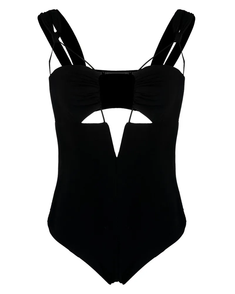 Nensi Dojaka Badeanzug mit Cut-Outs - Schwarz Schwarz