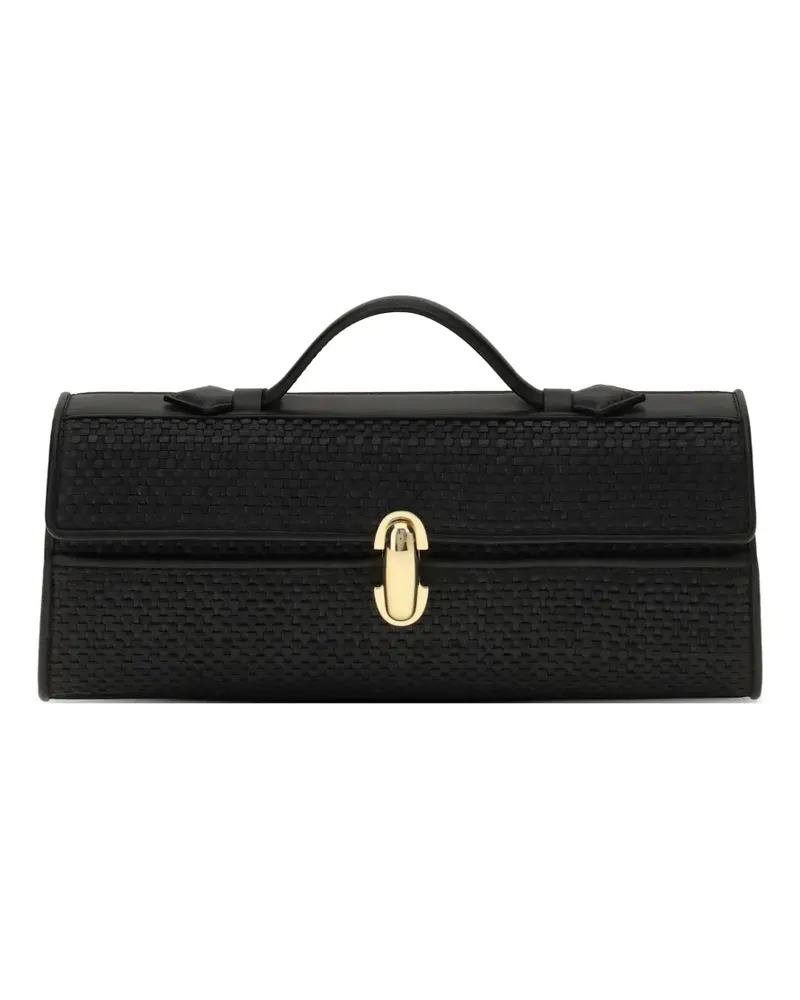 SAVETTE Symmetry woven tote bag - Schwarz Schwarz