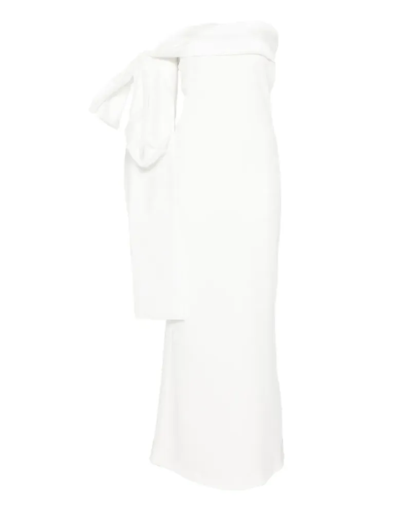 BERNADETTE Bart bow-detail dress - Nude Nude