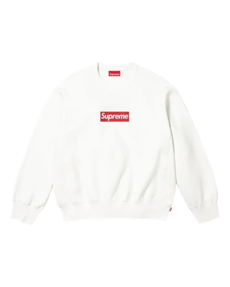 Supreme Being SS 25 - White" Sweatshirt mit ausgeblichenem Logo - Weiß Weiß