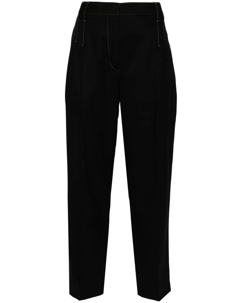 Brunello Cucinelli Klassische Cropped-Hose - Schwarz Schwarz