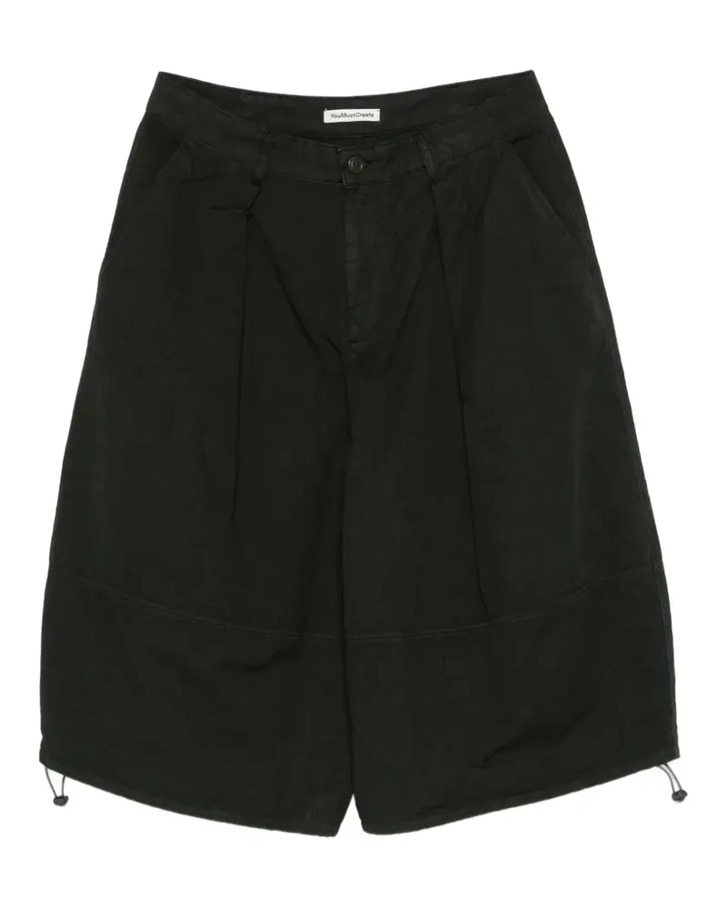 YMC Shorts mit Bundfalten - Schwarz Schwarz