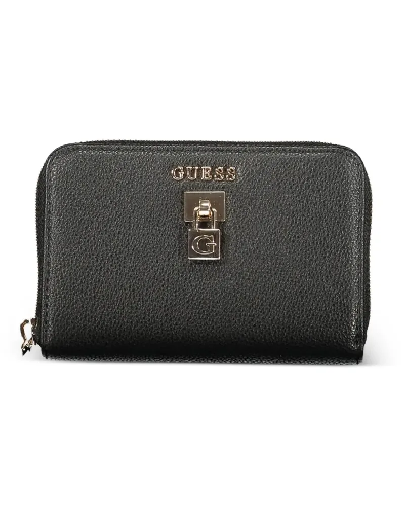 Guess pebbled padlock wallet - Schwarz Schwarz