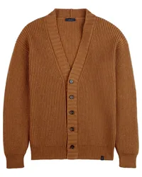 Fay Costa Cardigan mit V-Ausschnitt Braun