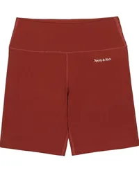 SPORTY & RICH Radlerhose mit Logo-Print Rot