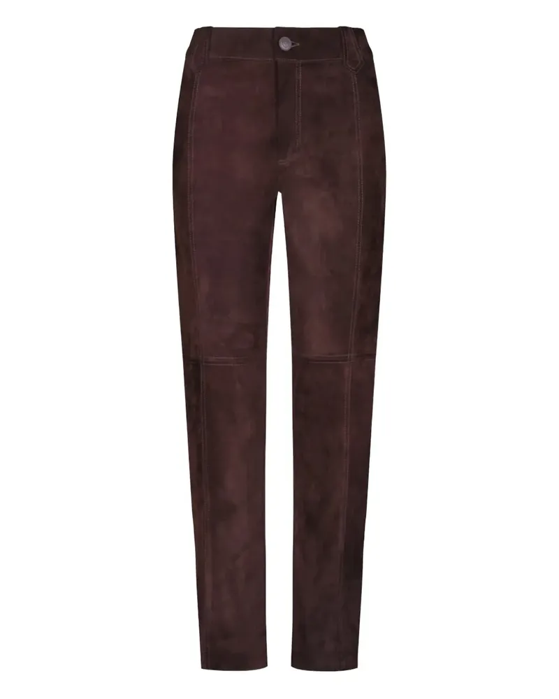 Johanna Ortiz Cartography leather trousers - Braun Braun