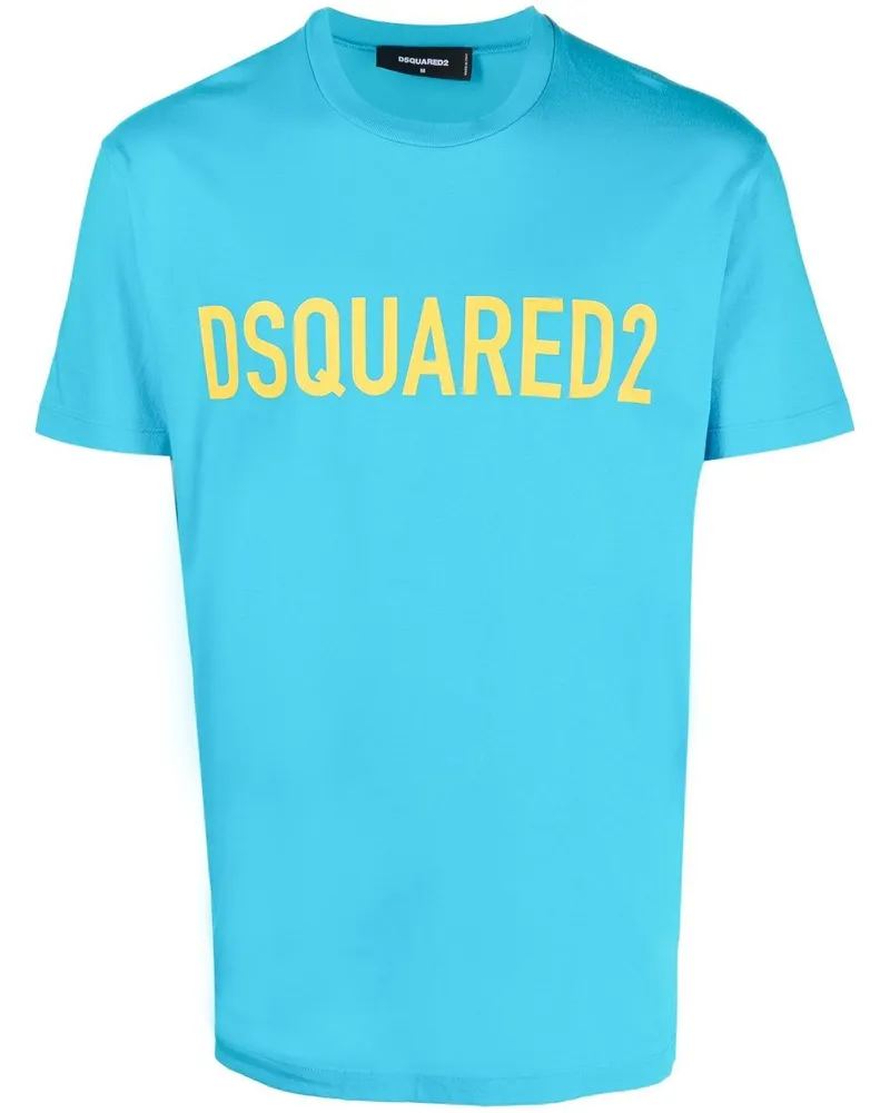 Dsquared2 T-Shirt mit Logo-Print - Blau Blau