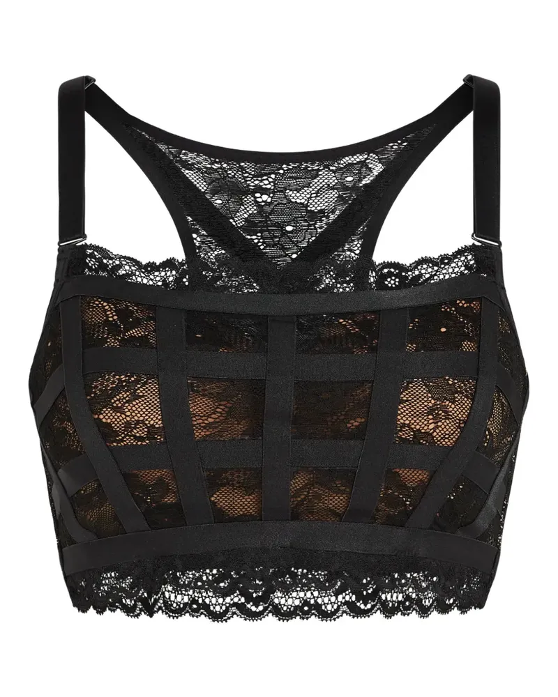 Marlies Dekkers Wattierter Spitzen-BH mit tiefem Ausschnitt - Schwarz Schwarz