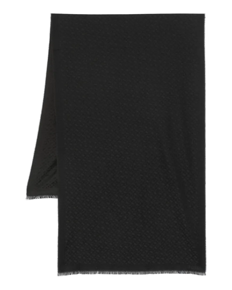 HUGO BOSS Geometrisch gemusterter Schal - Schwarz Schwarz