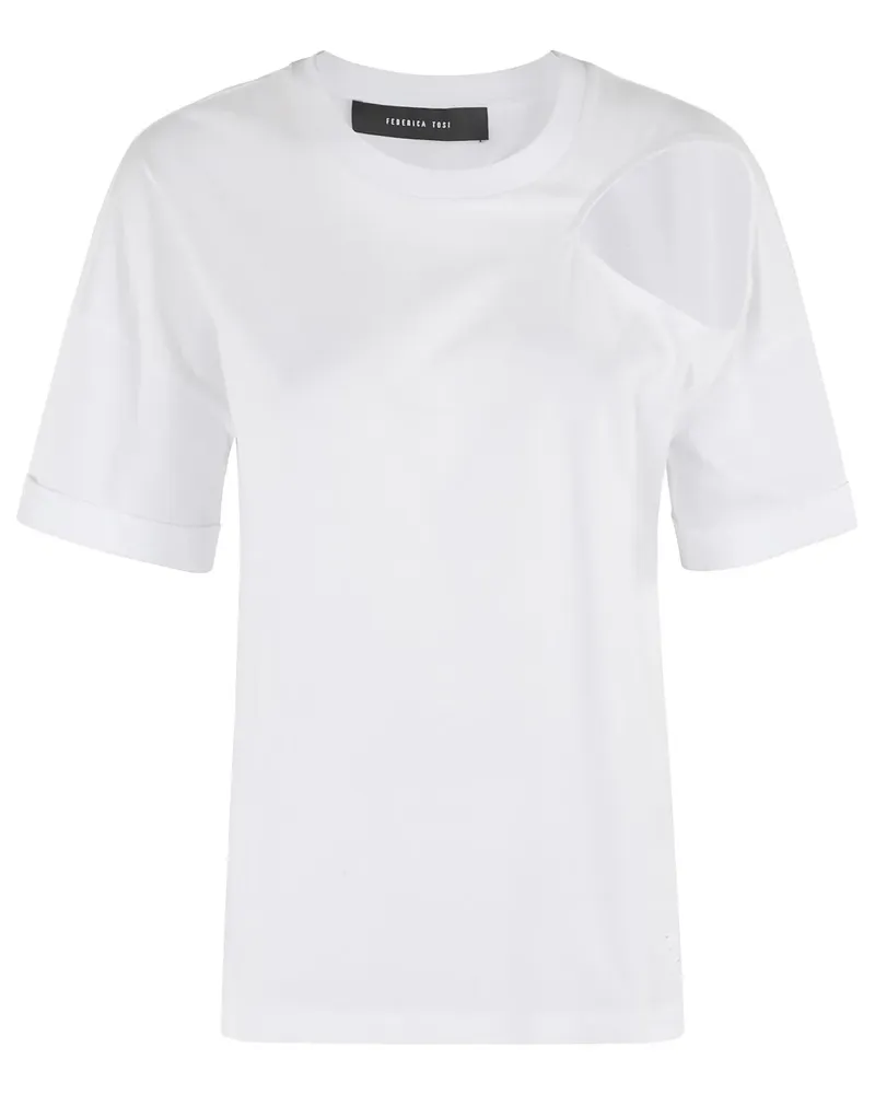 Federica Tosi T-Shirt aus Baumwolle - Weiß Weiß