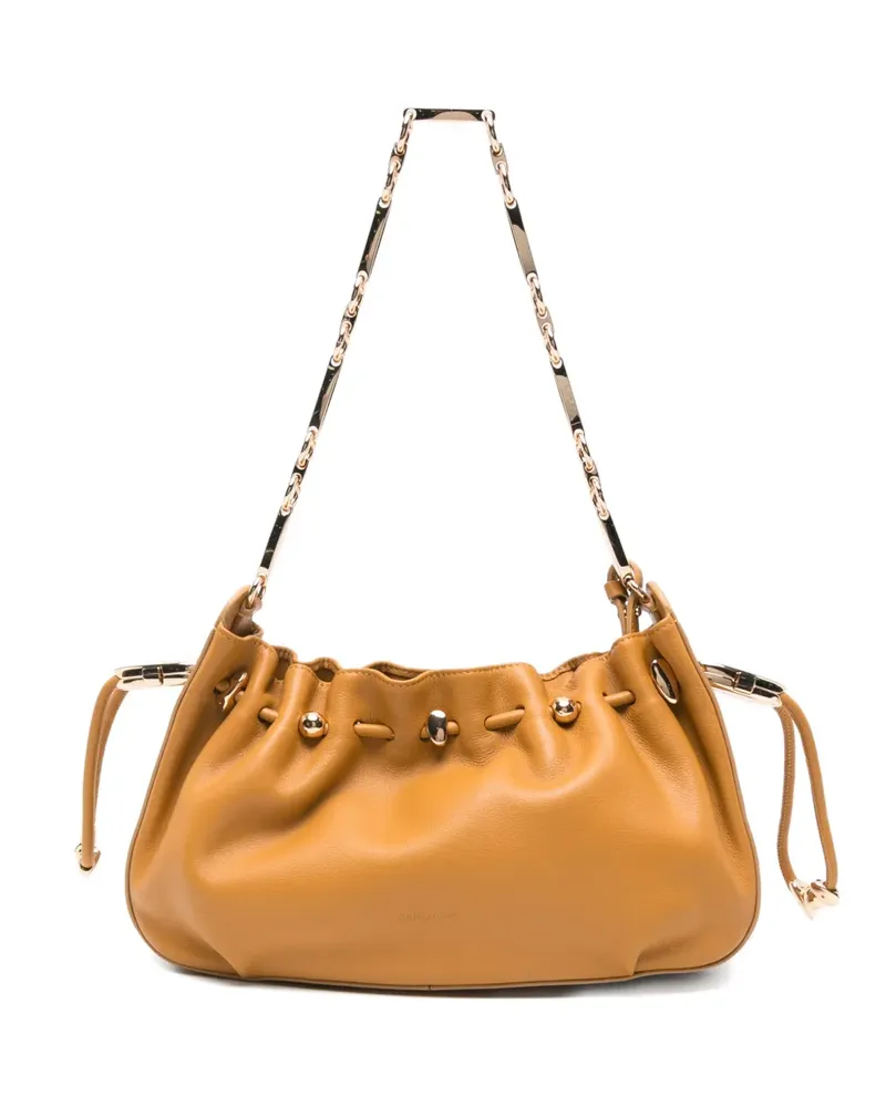 Zimmermann Halcyon ruched chain-link shoulder bag - Orange Orange