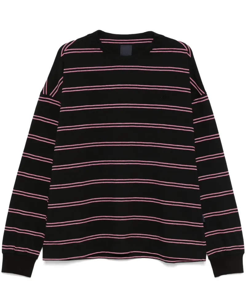 JUUN.J Gestreiftes T-Shirt - Schwarz Schwarz
