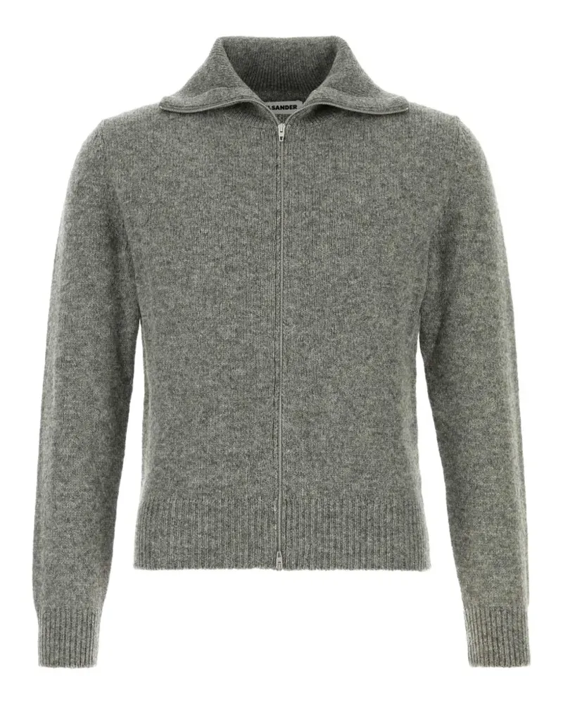 Jil Sander Melierter Cardigan mit Reißverschluss - Grau Grau