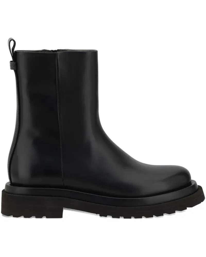Brunello Cucinelli Stiefel mit Blockabsatz - Schwarz Schwarz