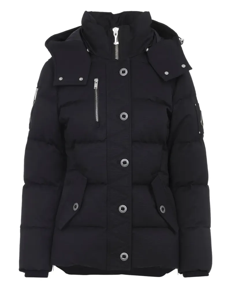 Moose Knuckles quilted-design hooded jacket - Schwarz Schwarz